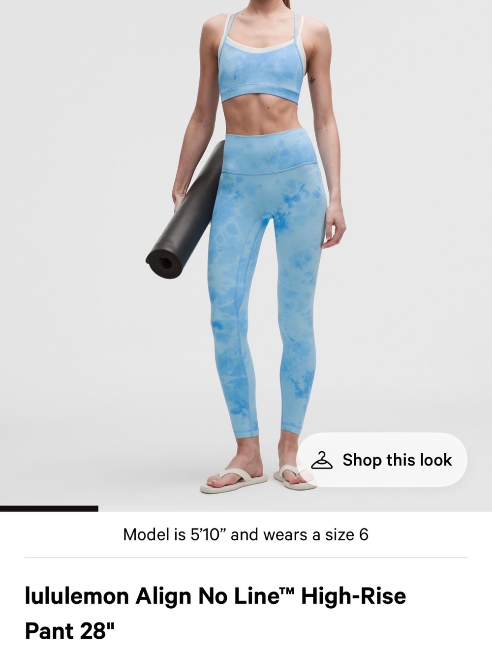 lululemon athletica Light Blue Tie-Dye High-Rise Leggings